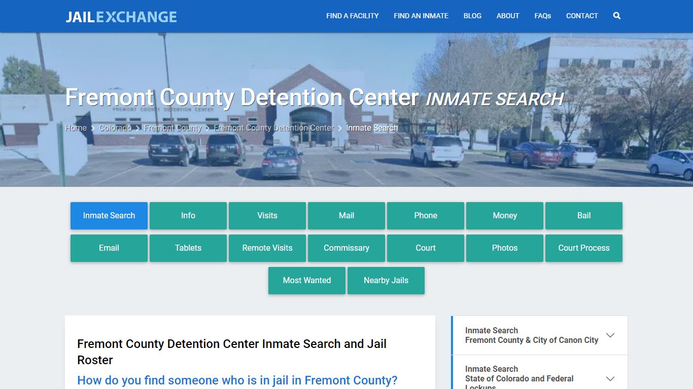 Fremont County Detention Center Inmate Search - Jail Exchange
